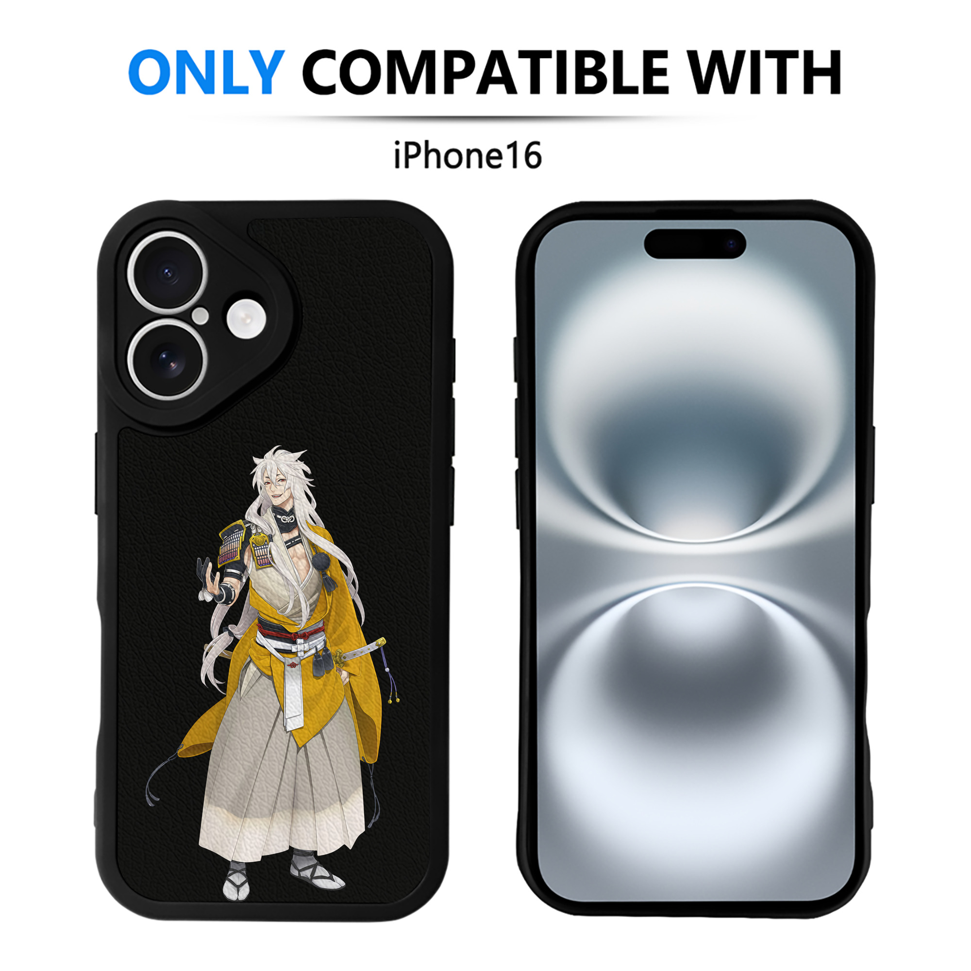 （画像用） 刀剣乱舞 Touken Ranbu 【iPhone 16シリーズ対応】シリコンスマホケース（レザー調） 材質：シリコン